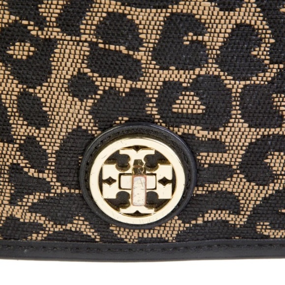 Tory Burch Leopard Print Raffia Crossbody Bag - Picture 6 of 9